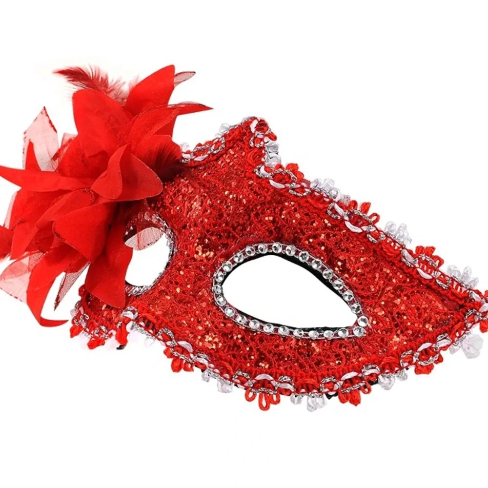 🧟‍♀️Red GOTHIC MASQUERADE EYE MASK *NWT*🧟‍…